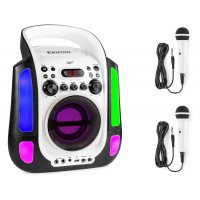SBS30W karaokesüsteem CD ja 2 mikrofoniga