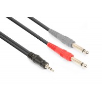 CX332-6 kaabel 3,5 mm stereo – 2 x 6,3 mm mono, 6 m