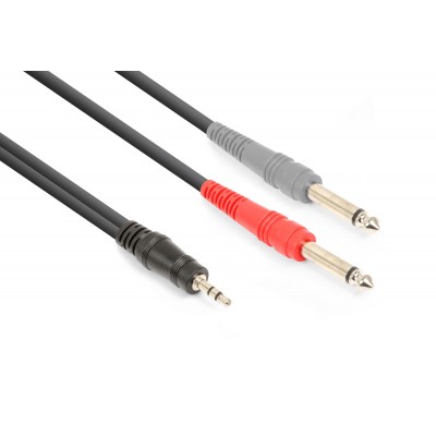 CX332-6 kaabel 3,5 mm stereo – 2 x 6,3 mm mono, 6 m