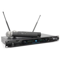 Power Dynamics PD722H 2-kanaliline juhtmeta UHF-mikrofonisüsteem 2 mikrofoniga