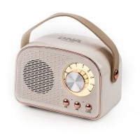 Juhtmevaba Bluetooth kõlar DNA RR1 USB MP3 AUX beež retro