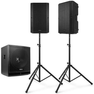 Kõlarisüsteem 2.1 1600W: VONYX VSA12 Aktiivne kõlar 12" 800W - 2tk. + VONYX SWP15 PRO Aktiivne subwoofer 15" / 800W + nagid kotiga ja PD-Connex kaabel 6m - 2tk. Kõlarisüsteem 2.1 1600W: VONYX VSA12 Aktiivne kõlar 12" 800W - 2tk. + VONYX SWP15 PRO Aktiivne subwoofer 15" / 800W + nagid kotiga ja PD-Connex kaabel 6m - 2tk.
