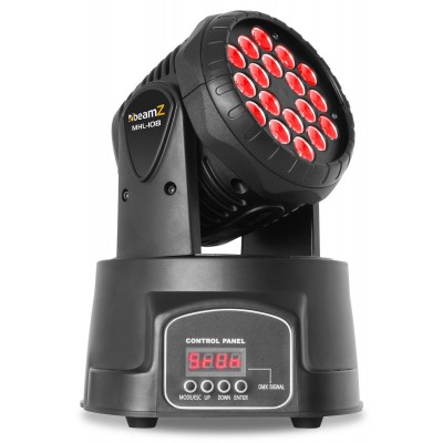 MHL108MK3 mini liikuv pea 18x 3W kolm ühes RGB LED-id