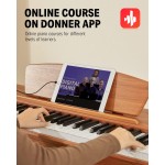 Digitaalklaver Donner DDP-80 kodu jaoks, 88 kaalutud klahvi, stiilne puidust disain, 3 pedaali
