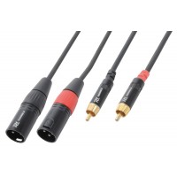 CX66-1 kaabel 2x XLR isane/2x RCA 1,5 m must