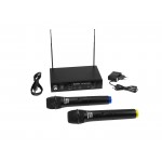Juhtmeta mikrofonisüsteem OMNITRONIC VHF-102 214,35/201,60 MHz