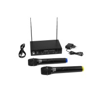 Juhtmeta mikrofonisüsteem OMNITRONIC VHF-102 214,35/201,60 MHz