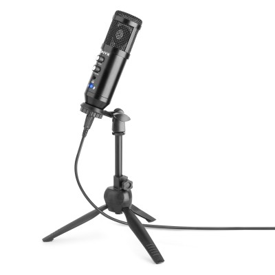 Vonyx CM320B Студийный микрофон USB, черный с эхом