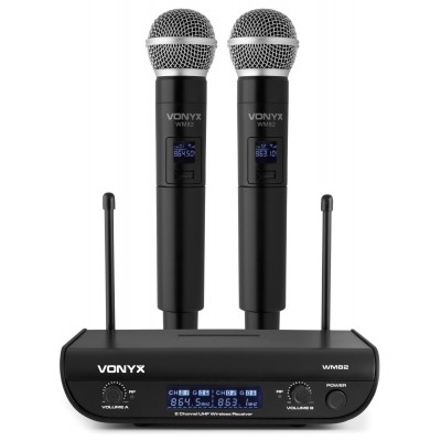 WM82 digitaalne UHF 2-kanaliline juhtmevaba mikrofonikomplekt 2 pihuarvutiga WM82 digitaalne UHF 2-kanaliline juhtmevaba mikrofonikomplekt 2 pihuarvutiga