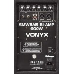 SMWBA15 kahe võimendiga subwoofer 15" 600W