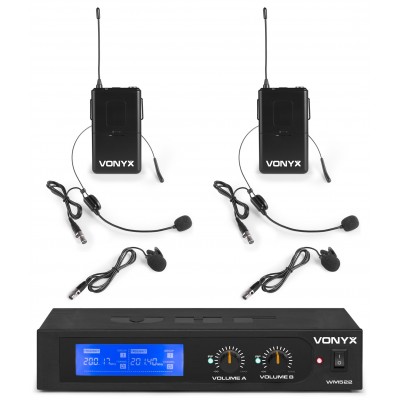 WM522B VHF 2-kanaliline mikrofonikomplekt koos 2 korpusega