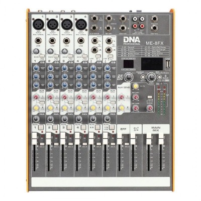 Audiomikser DNA ME-8FX 8-kanaliline USB Bluetooth Audiomikser DNA ME-8FX 8-kanaliline USB Bluetooth