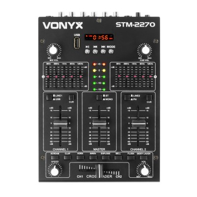 STM2270 4-kanalilise mikseri heliefektid USB/MP3/BT