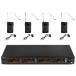 PD504B 4x 50-kanaliline UHF juhtmevaba mikrofoni komplekt koos 4 korpuse mikrofoniga PD504B 4x 50-kanaliline UHF juhtmevaba mikrofoni komplekt koos 4 korpuse mikrofoniga