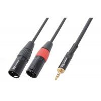 CX70-1 kaabel 2x XLR isane – 3,5 mm stereo 1,5 m
