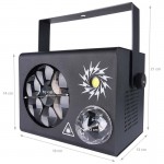 LIGHT4ME PARTY BOX diskoefektiga LED palli laser strobe gobo