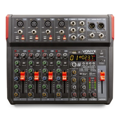 VM-KG08 muusikamikser 8-kanaliline BT/DSP/USB salvestus VM-KG08 muusikamikser 8-kanaliline BT/DSP/USB salvestus