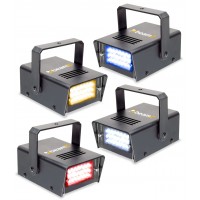 BMS24SET 4 mini LED stroboskoobi komplekt RYBW
