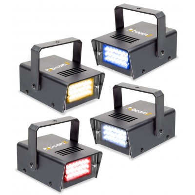BMS24SET 4 mini LED stroboskoobi komplekt RYBW
