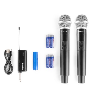WM552 kahe juhtmevaba mikrofoni Plug-and-Play UHF komplekt