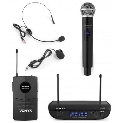WM82C digitaalne UHF 2-kanaliline juhtmeta mikrofoni komplekt pihuarvuti ja kehakotiga WM82C digitaalne UHF 2-kanaliline juhtmeta mikrofoni komplekt pihuarvuti ja kehakotiga