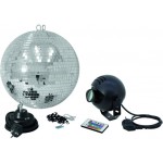 Peegelpallide komplekt EUROLITE 30 cm LED valgustusega RGB Spot FB
