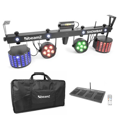 SHOWBAR 2x PAR, 2x Butterfly ja R/G Laser DMX IRC