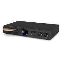 Brescia Interneti-vastuvõtja koos võimendi, DAB+ ja CD-mängijaga, must