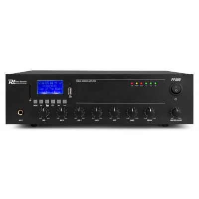Микшер-усилитель Power Dynamics PPA50 100 В, 50 Вт Микшер-усилитель Power Dynamics PPA50 100 В, 50 Вт