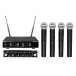 OMNITRONIKU juhtmevaba mikrofonisüsteem UHF-E4 + 4 BP mikrofoni + 4 Lavalier mikrofoni OMNITRONIKU juhtmevaba mikrofonisüsteem UHF-E4 + 4 BP mikrofoni + 4 Lavalier mikrofoni